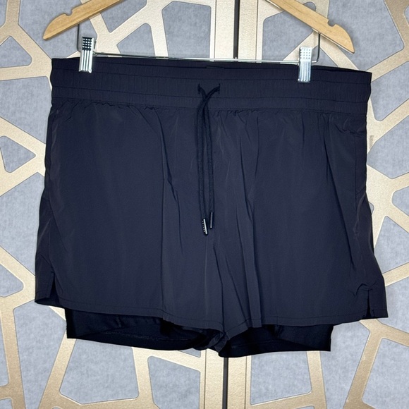 Spyder Athletic Shorts w/ Built-In Biker Shorts Elastic Waist, Pockets Size XL - Picture 2 of 7